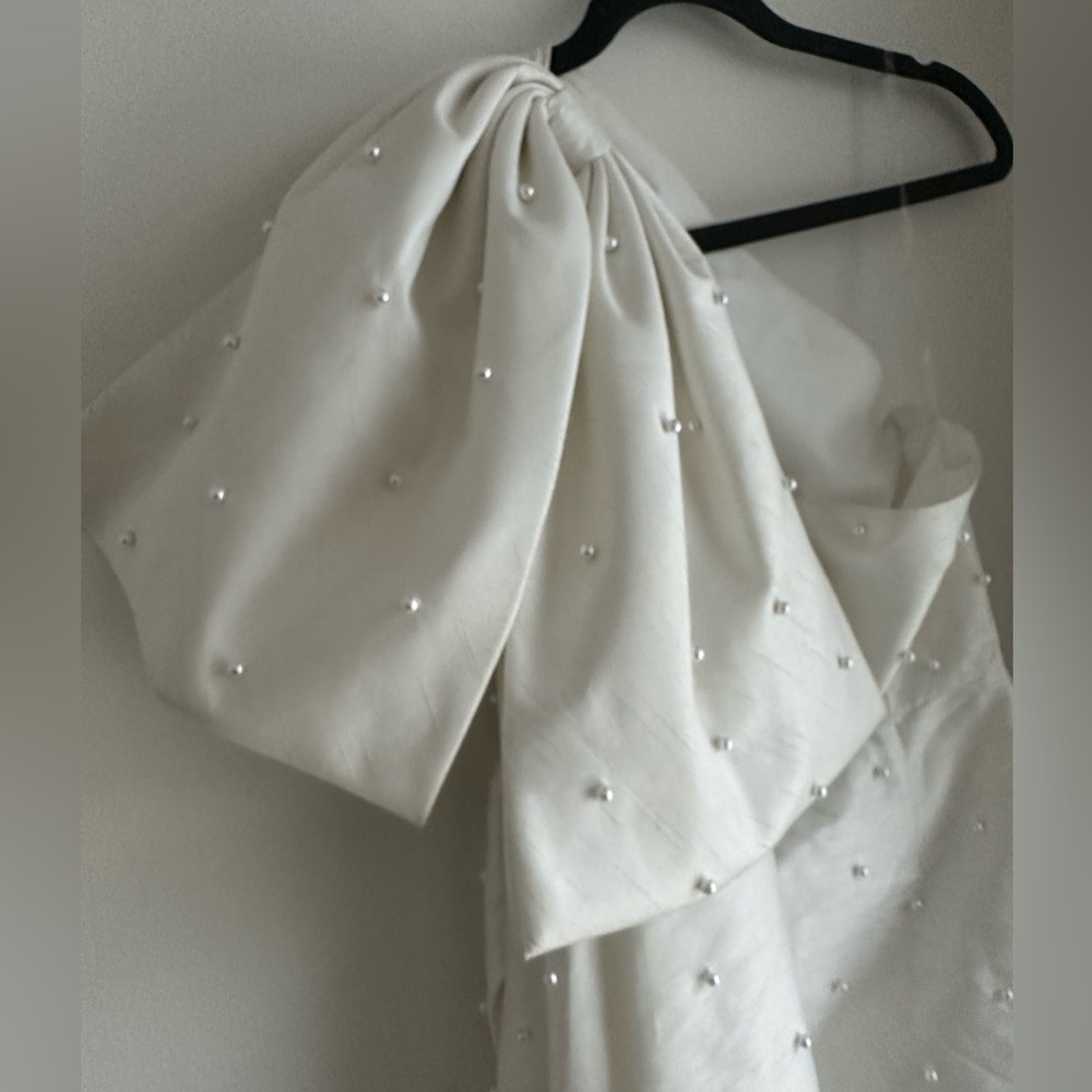 Sachin & Babi Pippa One-Shoulder Pearl-Embellished Mini Dress - Picture 9 of 14
